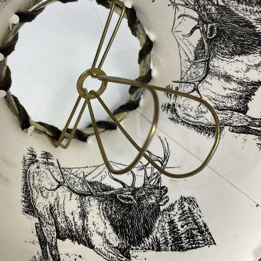 Vintage‎ Elk Silhouette Clip-On Lampshade 4.5